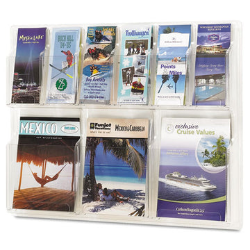 Safco® Reveal Clear Literature Displays, 24 Compartments, 30w X 2d X 41h, Clear freeshipping - TVN Wholesale